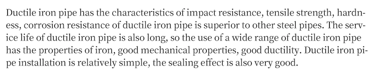 ISO2531 K9 Push on Joint Zinc Coated Ductile Iron Pipes Round Ductile Pipe 6 Meter Long Di Pipe Factory for Water Supply