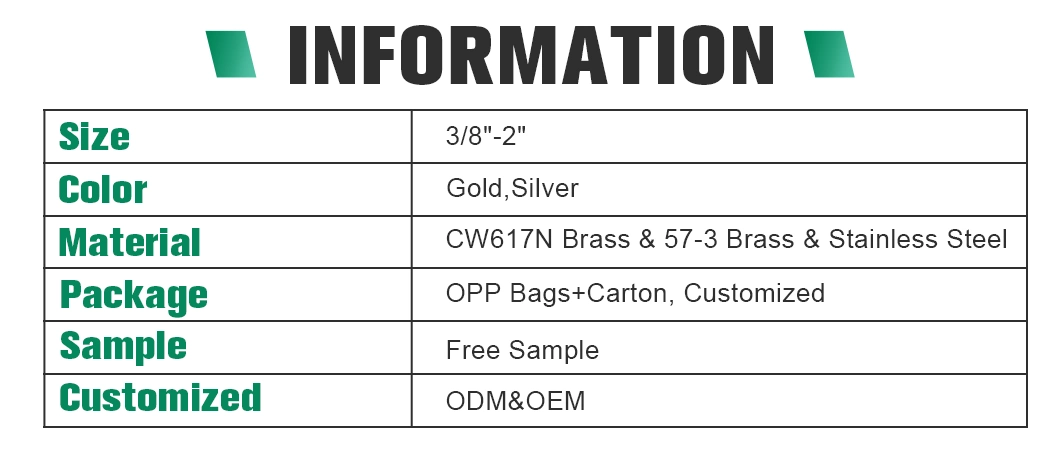 Ifan Brass Plumbing Fitting Full Styles 20-63mm Pn25 Socket Elbow Tee Pex Brass Pipe Fittings