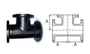 Ductile Iron All Flanged Tee Pipe Fitting