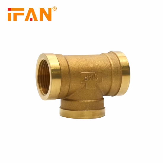 Ifan 황동 배관 피팅 완전한 디자인 20-63mm PN25 엘보 티 Pex 황동 파이프 피팅