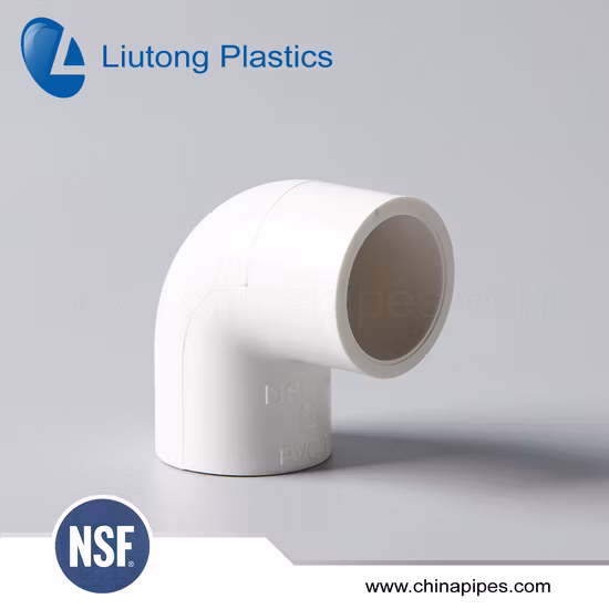 급수용 ASTM-D-2466을 준수하는 ASTM Sch40 플라스틱(UPVC) 파이프 피팅(엘보우, 티, 소켓, 리듀싱 부싱 등)