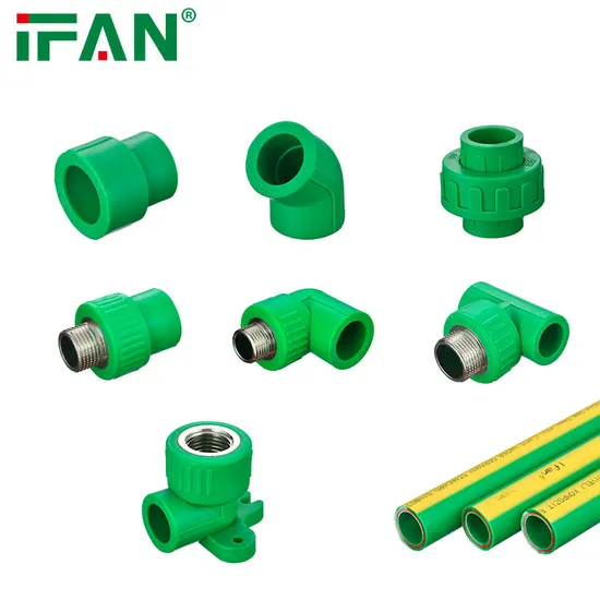 Ifan PPR 플라스틱 피팅 플라스틱 녹색 20-110mm 티 팔꿈치 수관 PPR 피팅